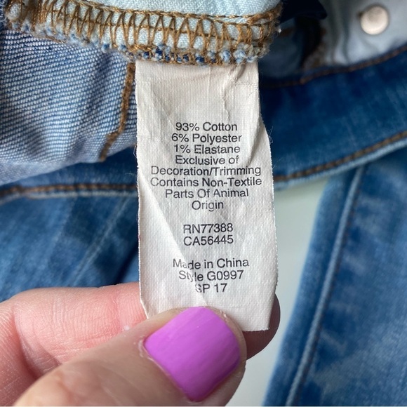 Madewell Cali Demi Boot Jeans Womens Size 25 Raw Hem Button Fly High Rise Flare - Picture 12 of 13